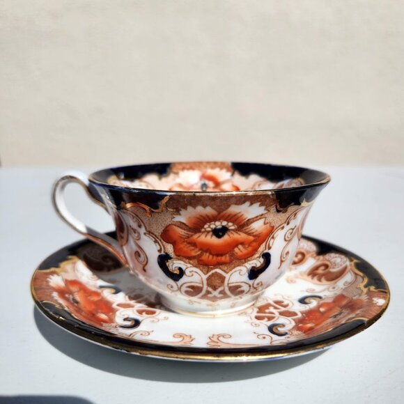 Alfred B Pearce & Co Antique English Bone China Tea Cup Saucer Set Vintage Plate - Picture 2 of 16